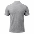 thumbnail image 5 of CAIVO Polo Shirts For Men Summer Casual Zip Shirts Short Sleeve Textured Knit Tops Slim Fit Lapel Solid Color Classic Fit Golf Stretchy , XL, 5 of 5