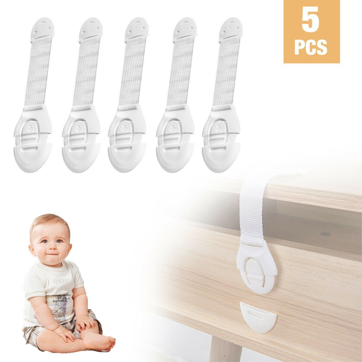 10Pcs Child Infant Baby Toddler Safety Fridge Drawer Door Cabinet Cupboard Locks 