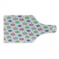 thumbnail image 1 of Retro Cutting Board, Notebook Style Backdrop with Lively Colored Chamomile Flowers and Little Hearts, Decorative Tempered Glass Cutting and Serving Board, Wine Bottle Shape, Multicolor, by Ambesonne, 1 of 1