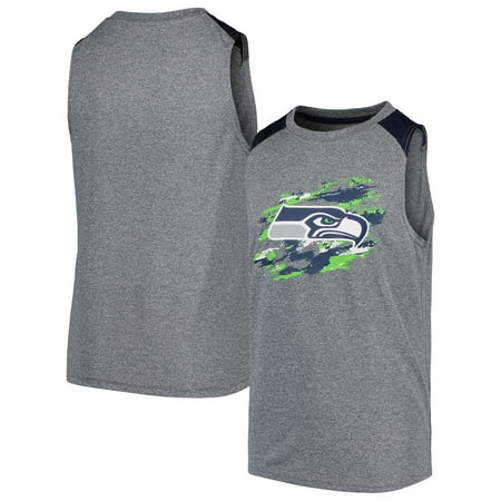 Seattle Pro Musica Christmas Seattle Seahawks NFL Pro Line by Fanatics Branded Youth True Colors Sleeveless T-Shirt - Heathered Gray ()
