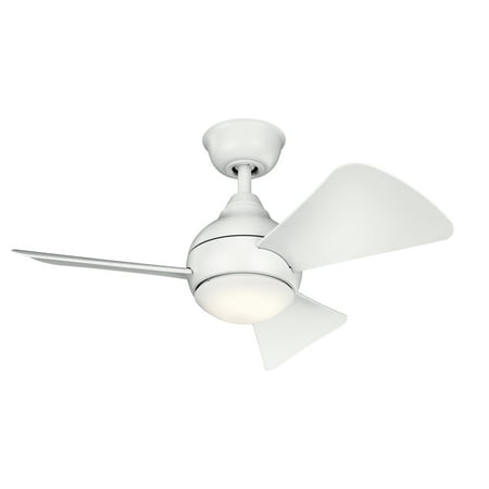 

Kichler 330150 Sola 34 3 Blade Led Outdoor Ceiling Fan - White