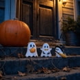thumbnail image 6 of Ghost Halloween Decor, Halloween Party Decorations, Cute Halloween Decorations, Halloween Home Decor Indoor, 3 Pcs Lightweight Hollow Themed Acrylic Table Ornaments for Spooky, 6 of 8