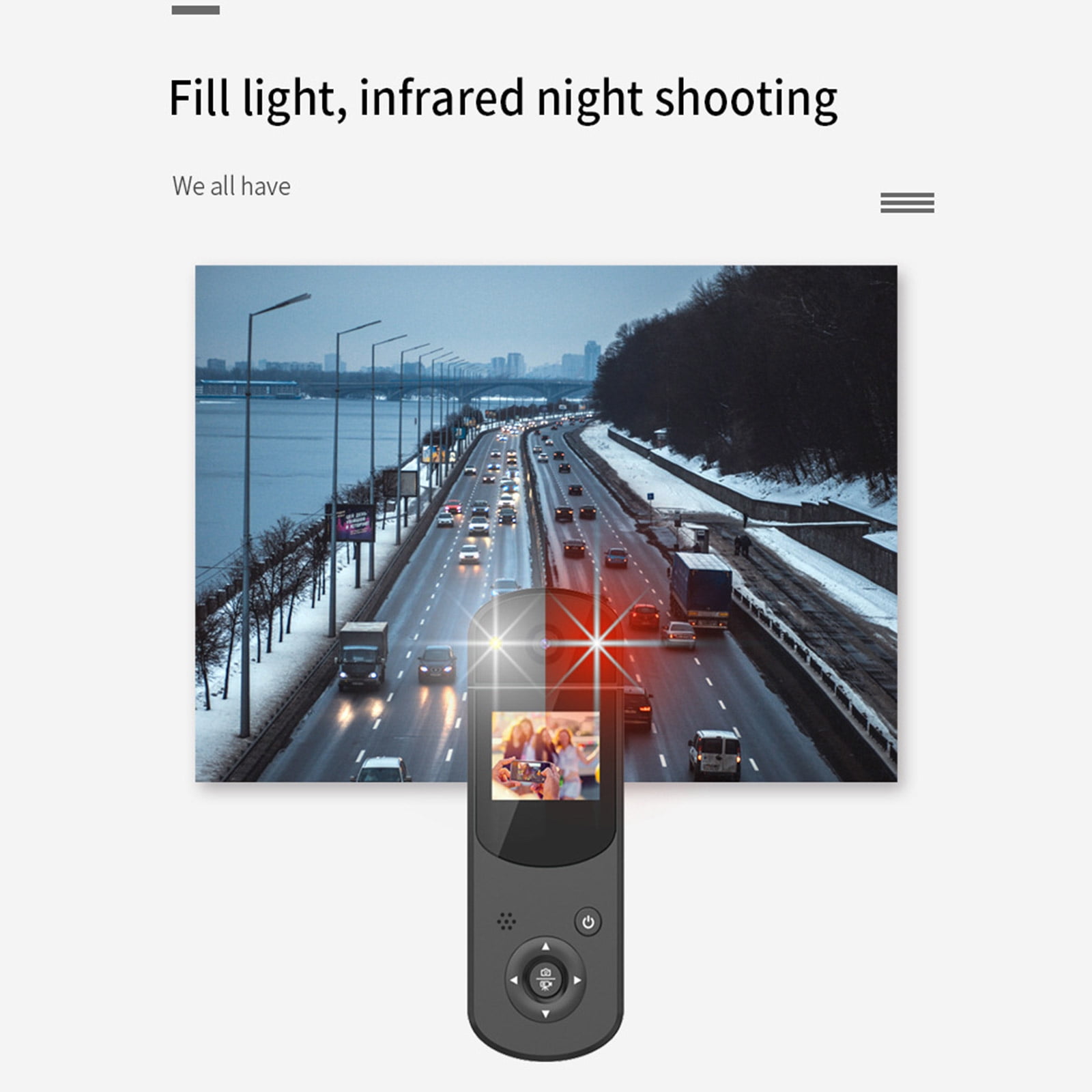 Digital Body Camera Outdoor Photograph Vlog Camcorder 1080P Camera Handheld Video