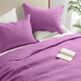 thumbnail image 4 of Ameha 3 Piece Reversible Quilt Set Ultra Soft Floral Coverlet Microfiber Bedding Set Cal.King Purple All Season, 4 of 11