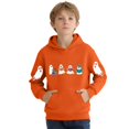 thumbnail image 5 of Qingpeng Boys Girls Hoodie Pullover Sweatshirt Book Lover Halloween Graphic Long Sleeve Top with Pocket, 5 of 5