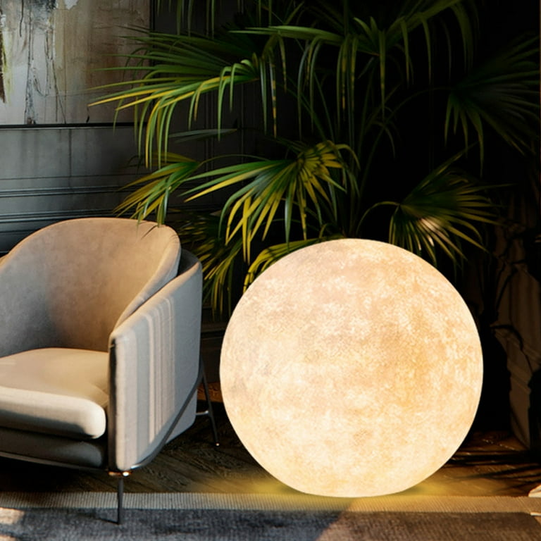 Hanging Moon Lamp - Resin - Fiberglass - 2 Sizes - Outdoor Garden