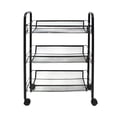thumbnail image 3 of MUNDO IN MUEBLES Carrito Organizador Talsi 1653 Negro | Carrito Auxiliar de 3 Niveles con Cestas Metálicas de Malla | Estructura de Metal | Diseño Compacto y Movible | Ideal para Hogar y Oficina, 3 of 8