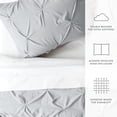 thumbnail image 5 of Noble Linens Light Gray Pinch Pleat 3-Piece Duvet Cover Set, Full/Queen, 5 of 9