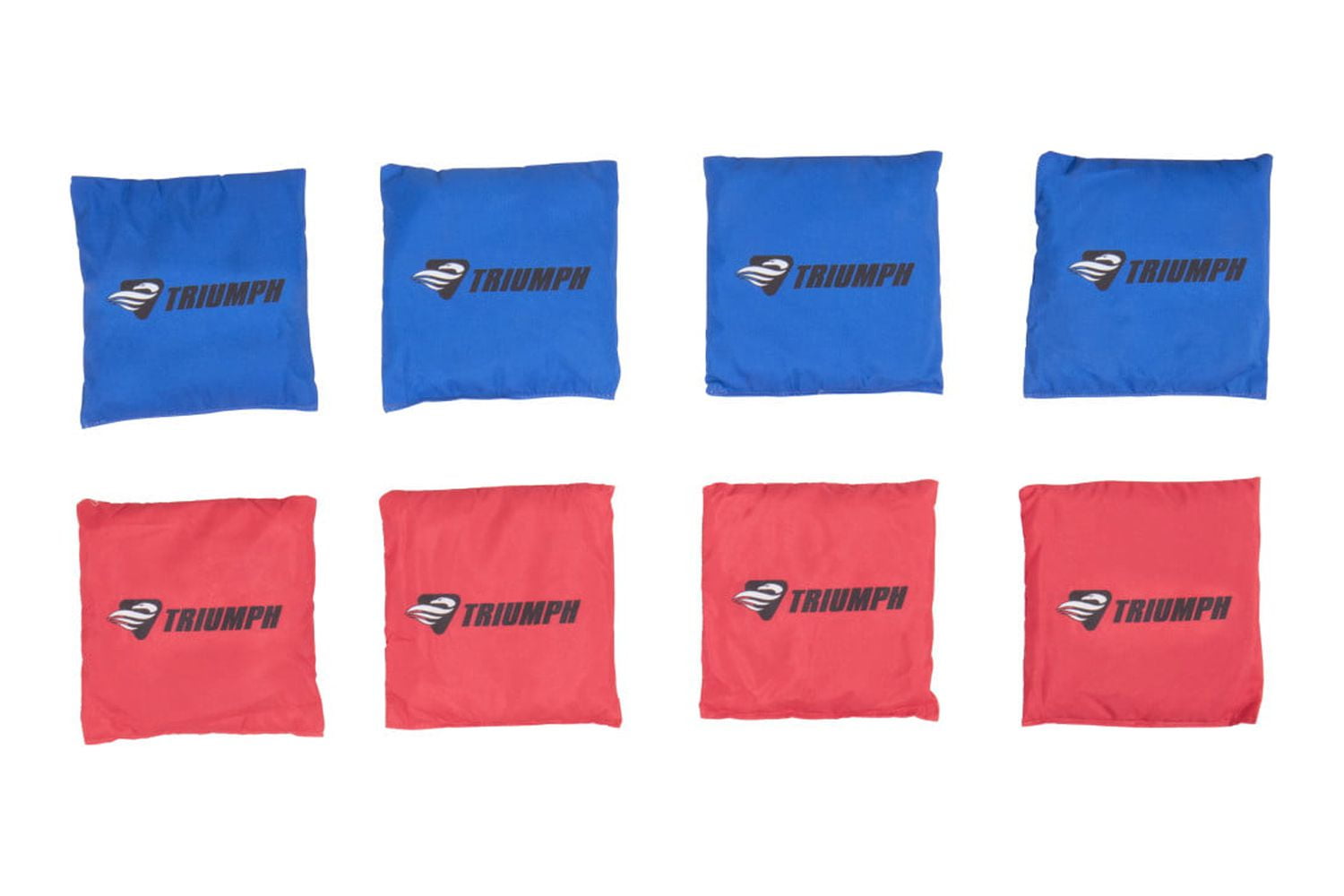 Triumph Tournament Bean Bag Toss Game with Two Wooden Portable Game Platforms on Foldable Legs and Eight Toss Bags