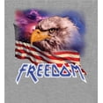 thumbnail image 2 of Americana Freedom Eagle Adult Heather Gray Long Sleeve Hoodie-Medium, 2 of 3