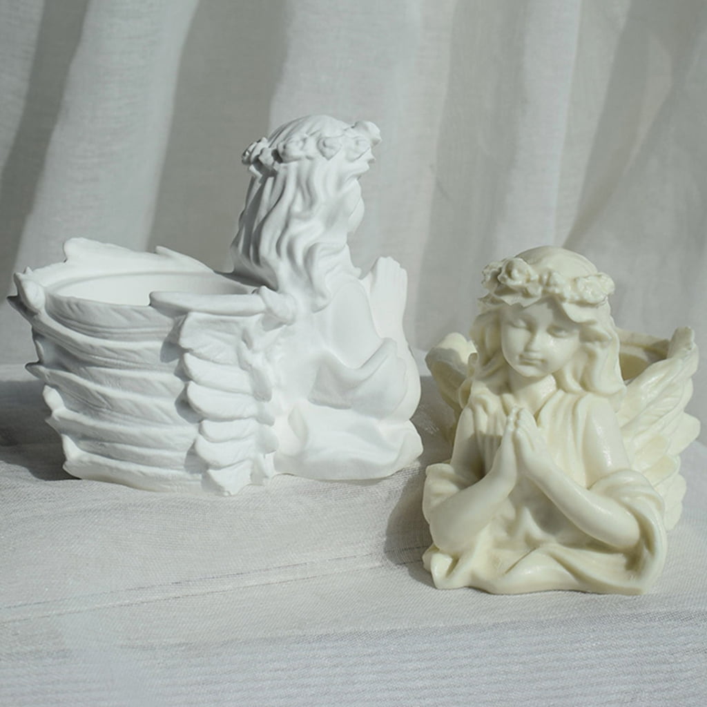 ZPAQI Praying Angel Vase Silicone Mold Candle Soap DIY Handicraft Supplies