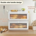 thumbnail image 6 of Double Layer Bread Box for Kitchen Countertop, Large Bamboo Bread Storage Container for Homemade Bread, Farmhouse Bread Holder for Kitchen Counter Cabinet, Pantry, (White, Extra Large), 6 of 16