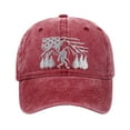 thumbnail image 1 of TIELUTT Hats for Men Women Funny Adjustable Washed Embroidered Wild Baseball Cap Embroidered Black One Size, 1 of 4