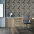 thumbnail image 5 of UMIGGEE 17.5"x196" Dark Grey Brick Wallpaper Textured Wallpaper Self Adhesive Wallpaper Industrial Style Contact Paper Removable Home Decorative DIY Wall Covering Old Furniture Renovation, 5 of 8