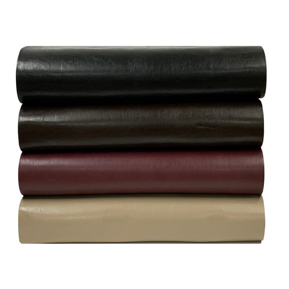 Waverly Inspirations 52" Faux Leather Upholstery Home Decor Solid Fabric, Brown, Available In Multiple Colors