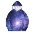 thumbnail image 2 of qelini Hooded Pullover Sweatshirt Kids 3-14 Years Long Sleeve Warm Fall Winter Top with Kangaroo Pockets Print Cloths for Daily Outdoor Home Wear, 2 of 6