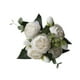 thumbnail image 4 of Flores de imitación Flores artificiales Romántico Elegante con tallo Ramo de rosas falsas para Blanco, 4 of 9