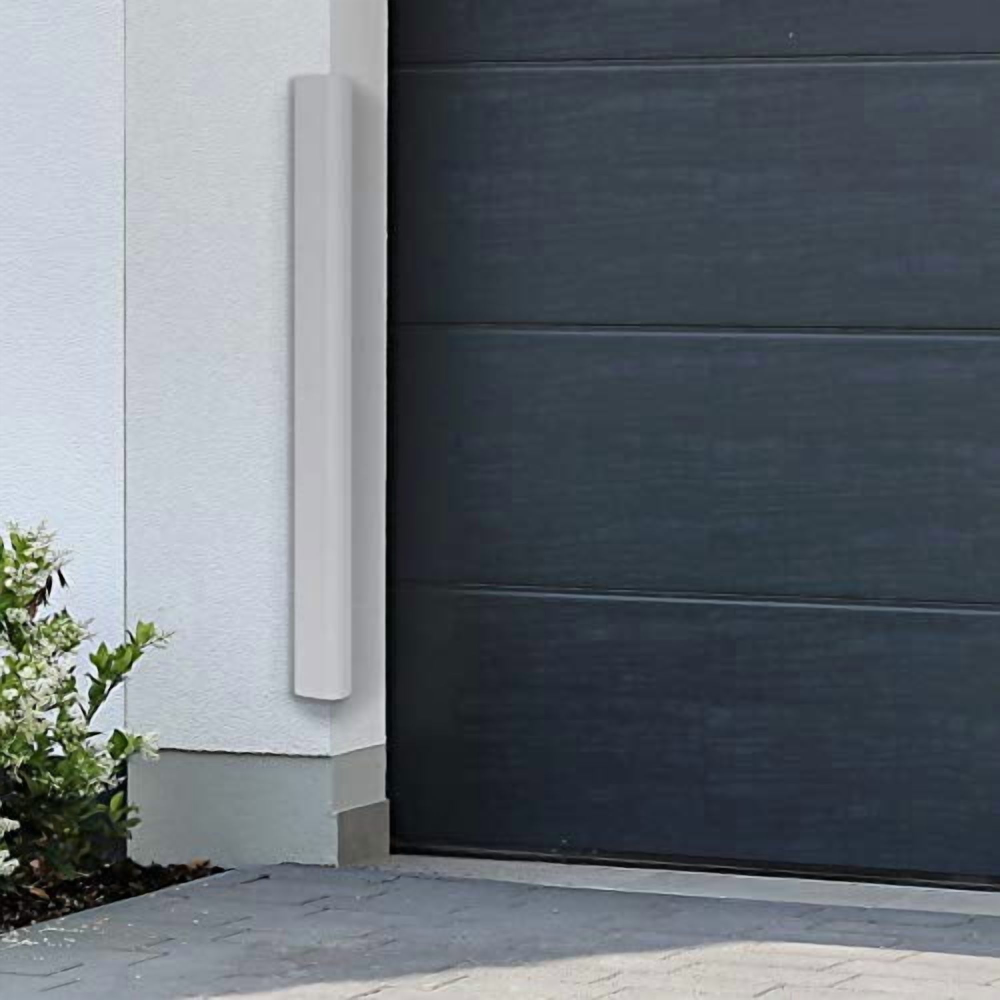 urbanhouse (2-Pack High-Density Corner Guard Edge Protector & Bumper for Parking Garages, Workshops, Baby Proofing Walls and Furniture - Neutral White, 24 Inches.