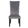 thumbnail image 2 of Upholstered Modern Dining Chairs with Solid Wood Legs, Dining Room Chairs Velvet Kitchen Chairs Armless Side Chairs with Wood Frame/Nailhead-trimmed for Living Room(Grey,Set of 8), 2 of 8
