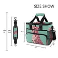 thumbnail image 3 of FORMRS Insulated Cooler Bag 24 Cans Capacity Soft Leakproof Lunch Box with Side Pockets, Big Pink Cheetah, 3 of 7