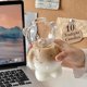 thumbnail image 4 of Nuevo 1PC Ins Internet Celebrity Restaurant Bear Cup Taza de café Linda taza de vidrio de dibujos animados Taza de jugo de vidrio creativa Taza de té con leche, 4 of 7