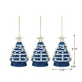 thumbnail image 4 of Mr. Christmas 5 in. Set of 3 Nostalgic Ceramic Tree Ornament- Blue with White Bulbs, 4 of 5