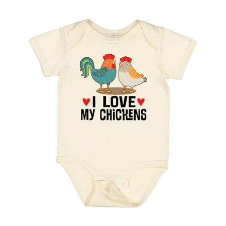 

Inktastic Chicken Farmer I Love My Chickens Gift Baby Boy or Baby Girl Bodysuit