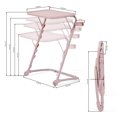 thumbnail image 4 of Homycasa Adjustable Folding TV Dining Tray Table with Cup Holder Pink, 4 of 6