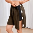 thumbnail image 2 of Tear-Away Shorts with Side Snaps for Post-Surgery Recovery - Unisex Cotton Blend Athletic Shorts with Pockets, Ideal for Knee & Hip Surgery, Comfortable Lounge Wear Light Brown M, 2 of 8