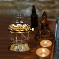 thumbnail image 4 of Lámpara de aceite Lámpara de ghee Lámpara de flor de loto Luz de vela Linterna de aceite Suministros budistas S, 4 of 9
