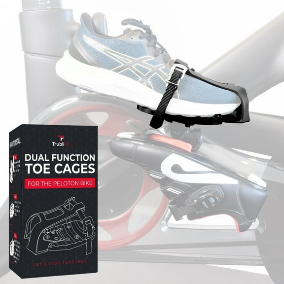 Dual Function Toe Cages - Convert Peloton Pedals to Two Sided Toe Cages or Delta Cleats - Pedal Converters - Compatible with Original Peloton Bike and Bike , Cross Training Bike and Bike 