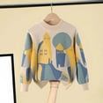 thumbnail image 2 of CYRBOKO Boy's Knit Sweaters, Comfy Crew Neck Long Sleeve Casual Kint Clothes Beige Size 14-16 T, 2 of 7