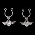thumbnail image 1 of Pinzas falsas Salvador para joyas del cuerpo con colgantes de cristal No perforantes blanco, 1 of 10