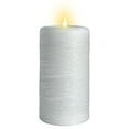 thumbnail image 4 of LumiPur Signature Natural Glow Flickering Flameless LED Wax Pillar Candle (4" x 8", Gray Fog), 4 of 9