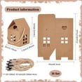 thumbnail image 2 of 30Pcs House Shaped Gift Boxes 3x3x3inch Log Kraft Paper Candy Box Cardboard Treat Bags for Wedding Baby Shower Birthday Party, 2 of 9