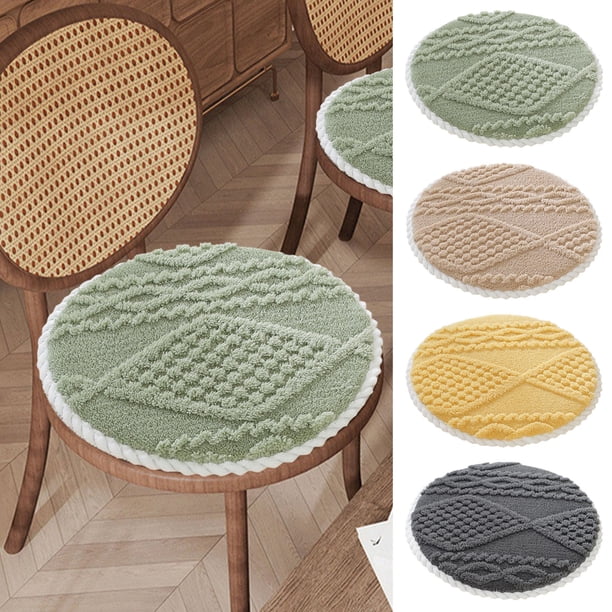 Cojín para silla (1 unidad) almohadilla redonda para asiento de 30 x 30 cm alfombrilla antideslizante de poliéster para taburete ideal para la comodidad en el hogar y la oficina