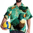 thumbnail image 4 of Platypus Men's Casual Printed Button Down Short Sleeve Summer Beach Shirt, Unisex, 4 of 6