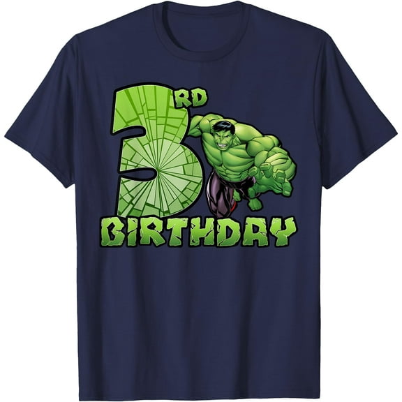 Hulk Smash 3rd 4th 5th Birthday Kids DTG Print Unisex T-Shirt