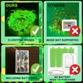 thumbnail image 2 of Green Fairy Lights Battery Operated (Included), 8 Modes & Auto Timer, 2 Packs 5m 50Led Mini Twinkle Silver Wire Firefly Starry Lights, Waterproof Battery Operated Lights for Mason Jars Bottle, 2 of 12