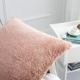 thumbnail image 2 of Home Soft Things Rabbit Faux-fur Throw Pillow Cover 4 Piece Set, 20" x 20", Peach Blush, 2 of 3
