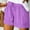 1-Purple, variant on Womens Summer Plus Size Shorts Drawstring Elastic Waist Cotton Linen Shorts Beach Vacation Trendy 2025 Summer Bottoms