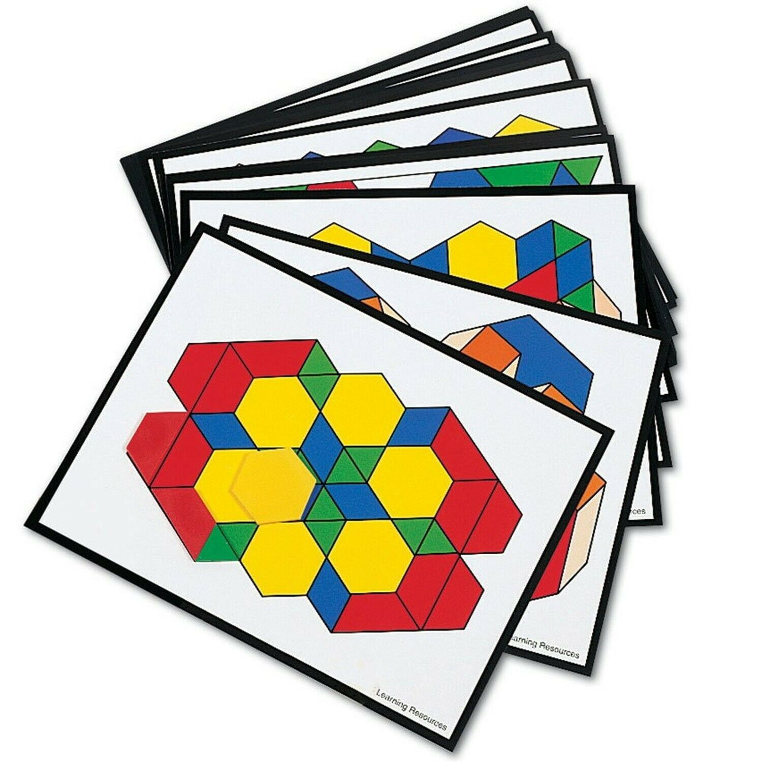 Learning Resources Wooden Pattern Blocks (250) and Pattern Block Design