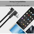 thumbnail image 2 of 3 Pack 90 Degree Right Angle USB-C to USB-A Charger Cable Cord For Samsung Galaxy, 2 of 6