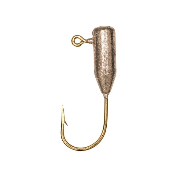 Eagle Claw Ball Head Fishing Jig, Black with Bronze Hook, 1/16 oz., 10 Count