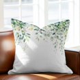 thumbnail image 3 of Eucalyptus Leaves Pillow Covers 16x16 Inch, Spring Summer Watercolor Botanical Linen Pillowcase with Invisible Zipper, Decorative Throw Pillow Covers Cushion Case for Couch Sofa Bed Living Room, 3 of 9