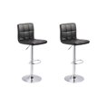 thumbnail image 4 of Ashley Furniture Tabouret de Bar Réglable Bellatier en Similicuir Capitonné, Noir, 4 of 5