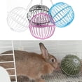 thumbnail image 3 of Visland Hanging Chicken Feeder Hamster Rabbit Treat Ball Vegetable String Ball Poultry Fruit Holder with Adjustable Height Stainless Steel Chain Easy Assembly Feeding Tool for Poultry Chinchillas, 3 of 7