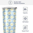 thumbnail image 4 of SKYSONIC Cute Daisy Floral Spring Summer 12 oz Stainless Steel Insulated Mug, Double Vacuum Insulated Travel Mug with Lid and Straw, 4 of 7