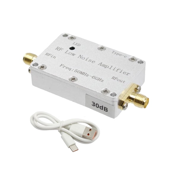 Amplificador de RF de 50 M a 6 GHz, interfaz tipo C, alta planitud, alto rendimiento, controlador de RF 30 dB