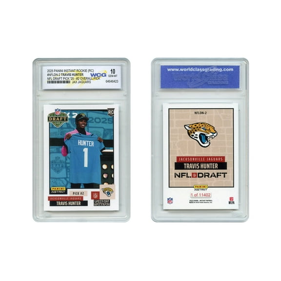 2025 Panini Travis Hunter NFL Draft Pick #2 Rookie Card #NFLDN-2 - Gem Mint 10